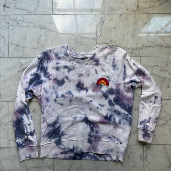 MOTHER Tops - MOTHER Tie-Dye Top in Blue and White